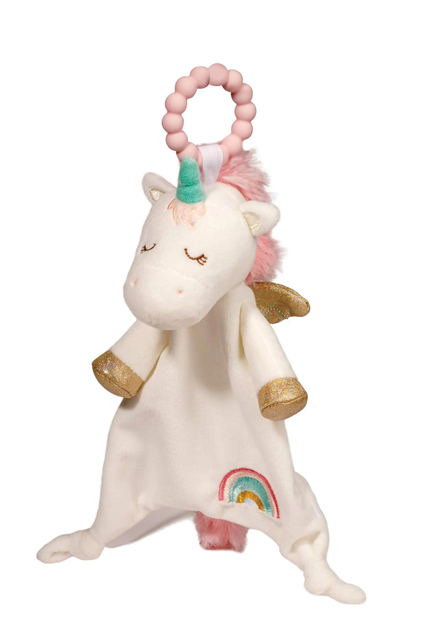 Douglas Baby Unicorn Teether Plush Stuffed Animal Toy